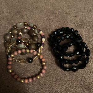 Costume jewelry, stretch bracelets